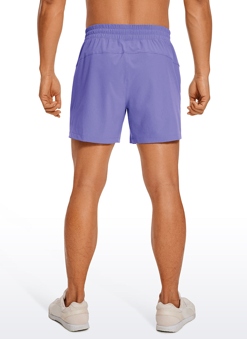 CRZ YOGA Men's Running Feathery-Fit Workout Linerless Shorts 5'' Dark Lavender Purple