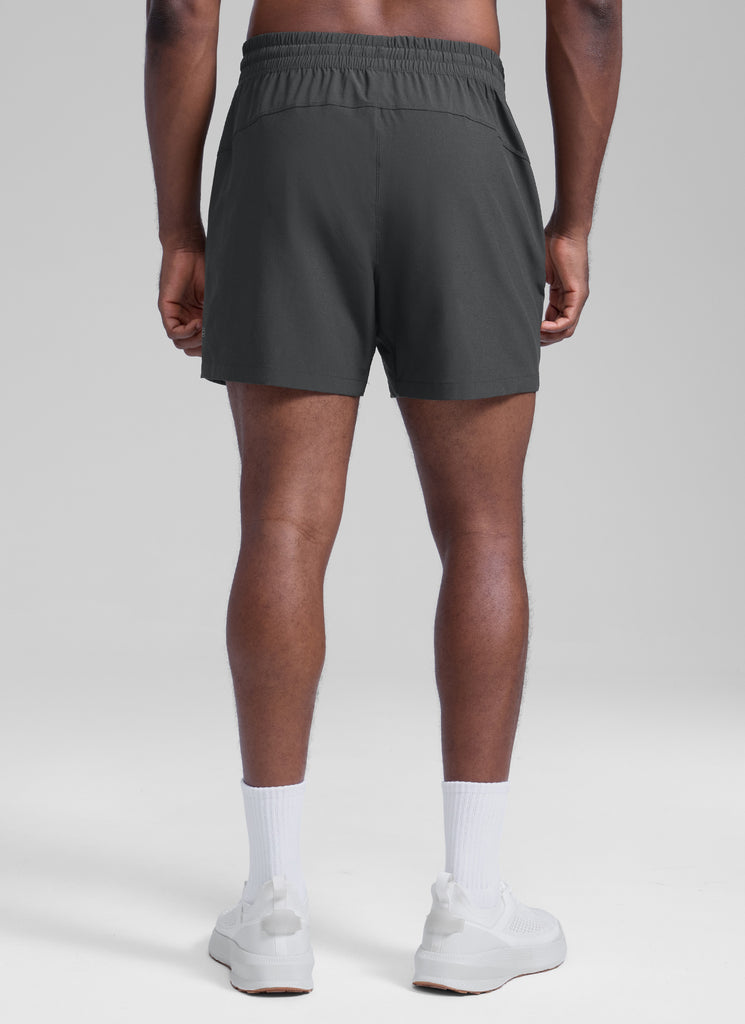 CRZ YOGA Men's Running Feathery-Fit Workout Linerless Shorts 5'' Ink Gray