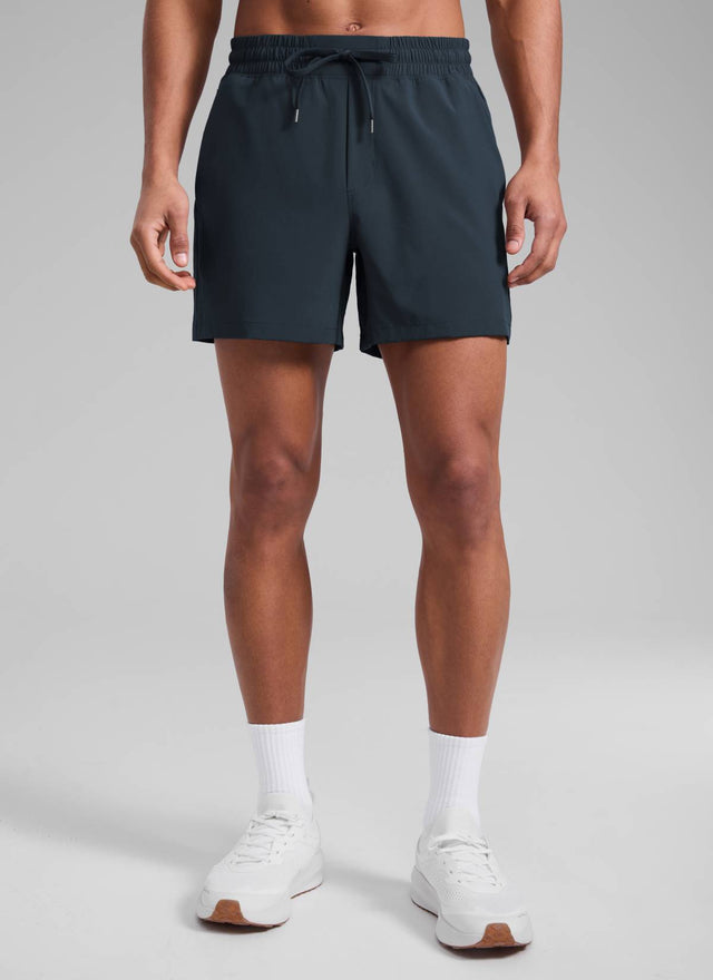 CRZ YOGA Men's Running Feathery-Fit Workout Linerless Shorts 5'' True Navy