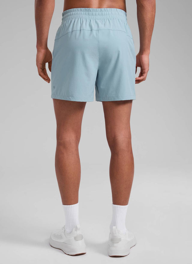 CRZ YOGA Men's Running Feathery-Fit Workout Linerless Shorts 5'' Light grayish blue