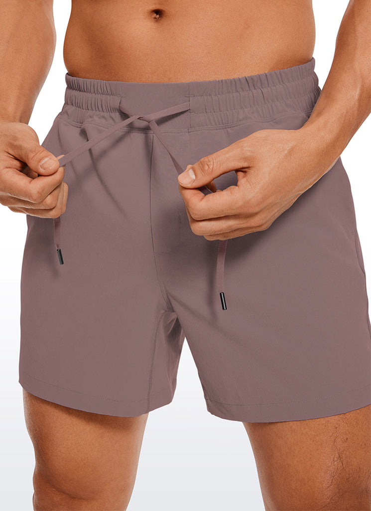 CRZ YOGA Men's Running Feathery-Fit Workout Linerless Shorts 5'' Mauve