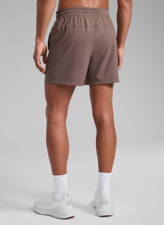 CRZ YOGA Men's Running Feathery-Fit Workout Linerless Shorts 5'' Brown Rock