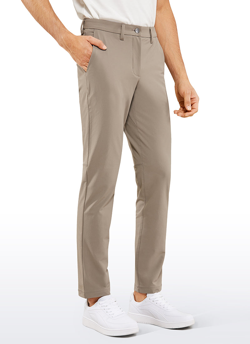 CRZ YOGA Men's Golf Slim Fit Stretch Slim-Fit Pants with Pockets 33'' Cliff Ash