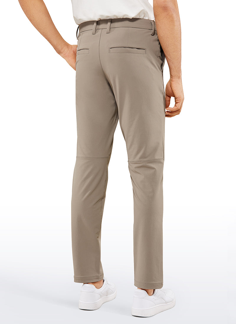 CRZ YOGA Men's Golf Slim Fit Stretch Slim-Fit Pants with Pockets 33'' Cliff Ash