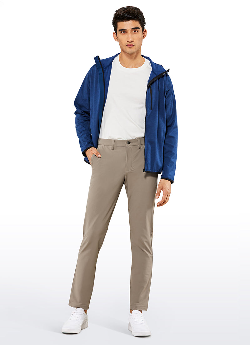 CRZ YOGA Men's Golf Slim Fit Stretch Slim-Fit Pants with Pockets 33'' Cliff Ash
