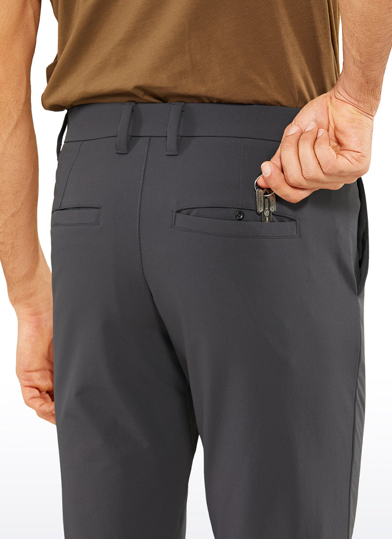 CRZ YOGA Men's Golf Slim Fit Stretch Slim-Fit Pants with Pockets 33'' Ink Gray