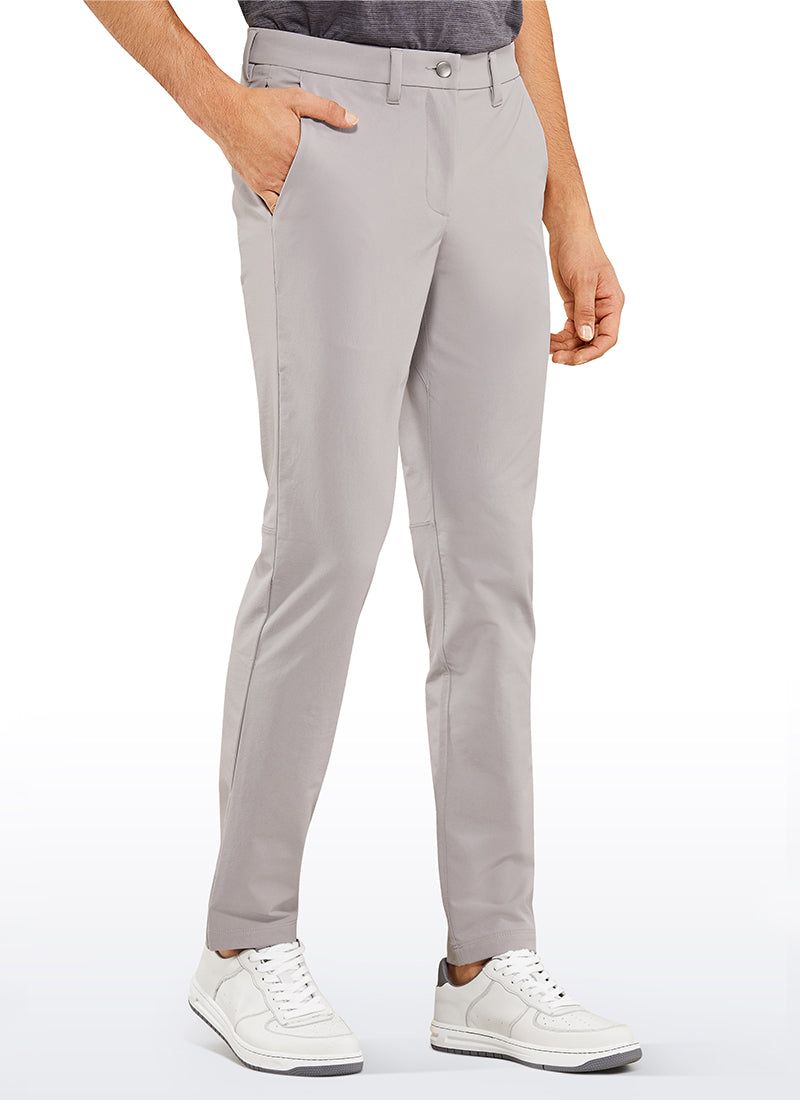 CRZ YOGA Men's Golf Slim Fit Stretch Slim-Fit Pants with Pockets 33'' Gull Gray