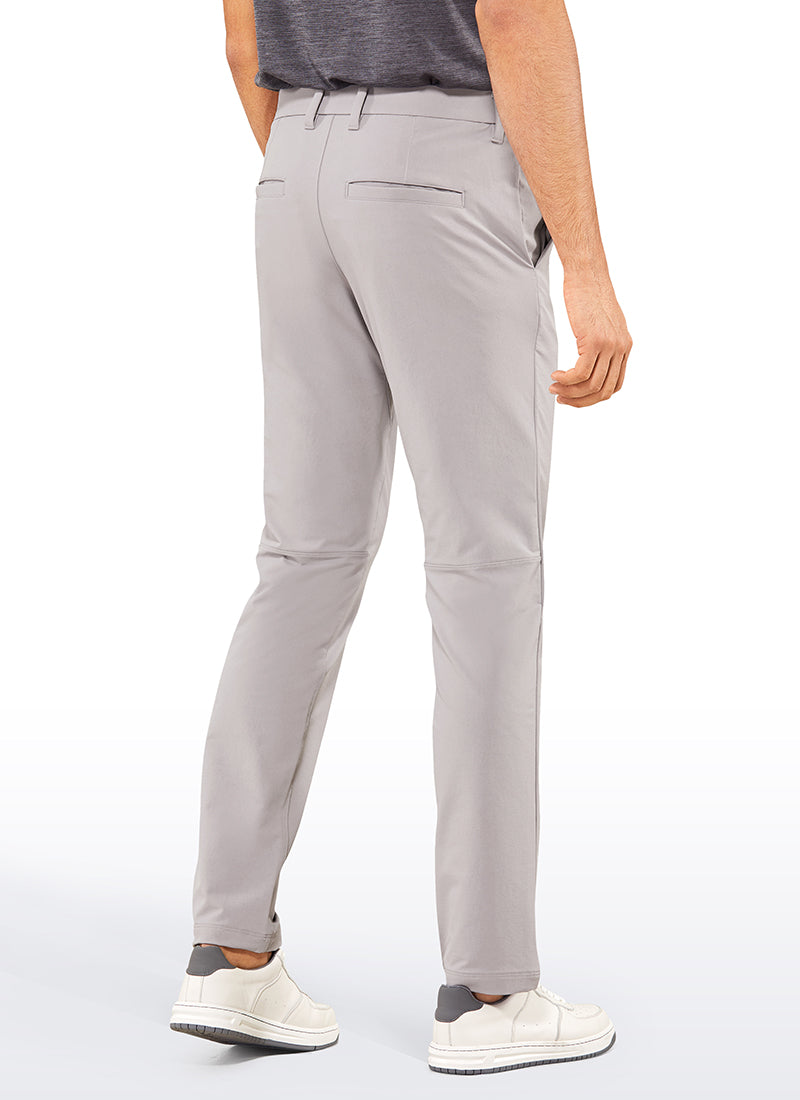 CRZ YOGA Men's Golf Slim Fit Stretch Slim-Fit Pants with Pockets 33'' Gull Gray