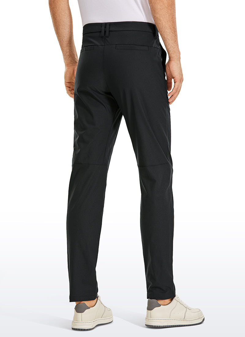 CRZ YOGA Mens Work Classic Fit All-Day Comfort Golf Pants Pockets 30'' Black @model_info:MILO