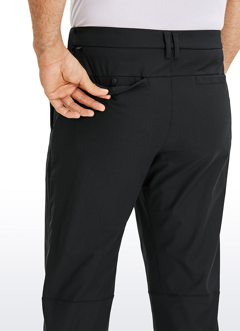 CRZ YOGA Mens Work Classic Fit All-Day Comfort Golf Pants Pockets 30'' Black