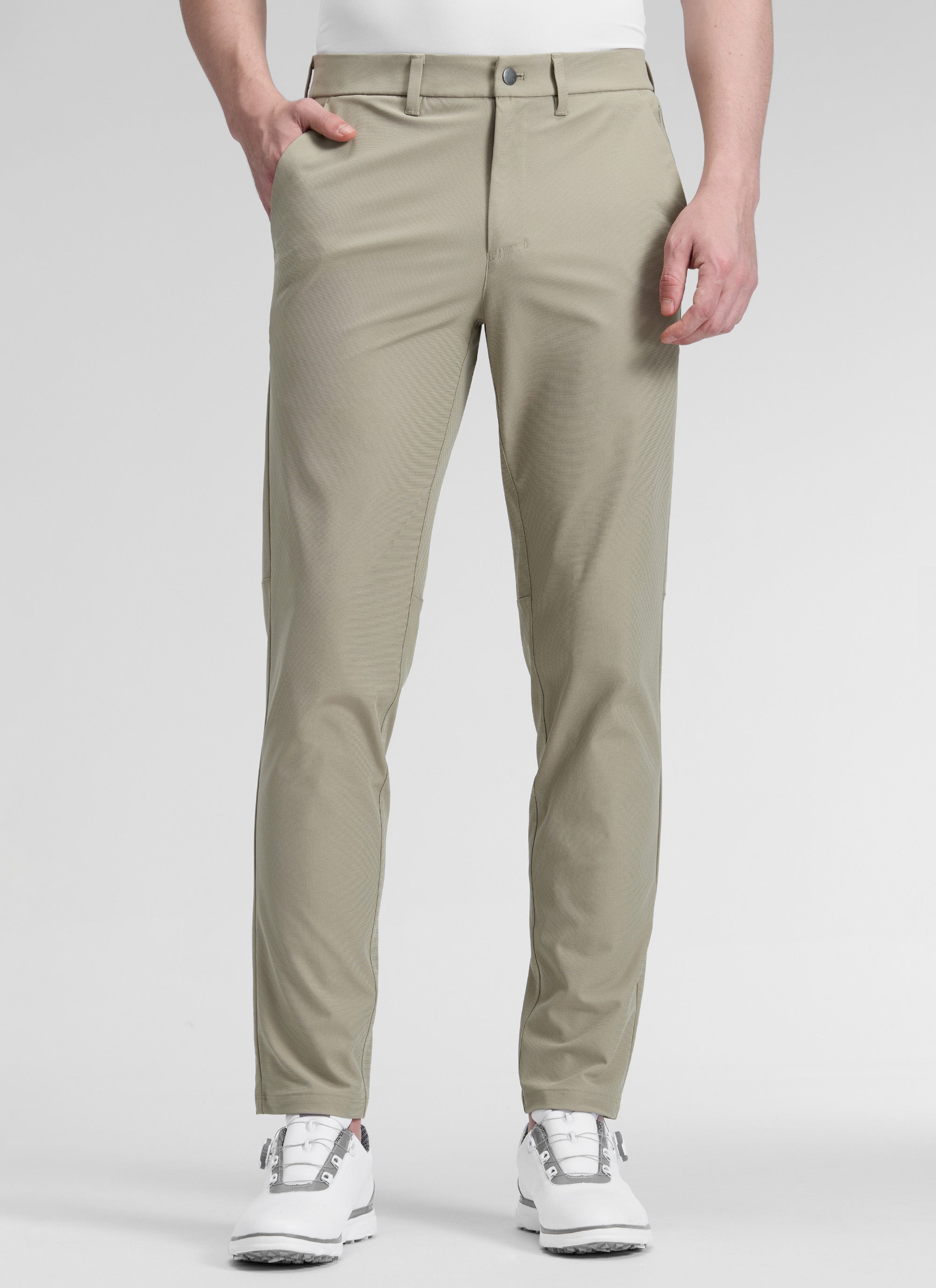 CRZ YOGA Mens Work Classic Fit All-Day Comfort Golf Pants Pockets 30'' Khali Barley