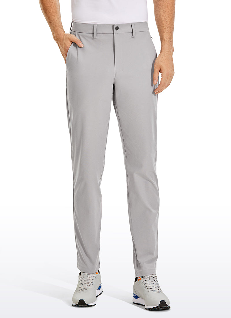 CRZ YOGA Men's All Day Comfy Quick Dry Regular Fit Casual Golf Pant Gull Gray