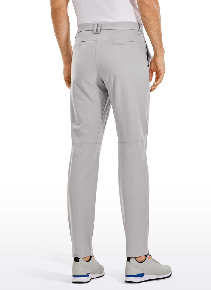 CRZ YOGA Men's All Day Comfy Quick Dry Regular Fit Casual Golf Pant Gull Gray