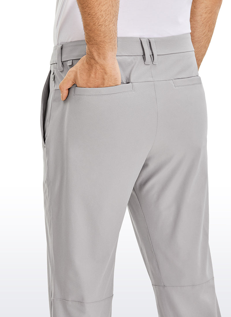 CRZ YOGA Men's All Day Comfy Quick Dry Regular Fit Casual Golf Pant Gull Gray