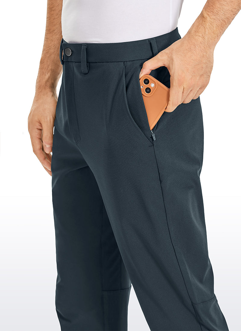 CRZ YOGA Mens Work Classic Fit All-Day Comfort Golf Pants Pockets 30'' True Navy @model_info:MILO