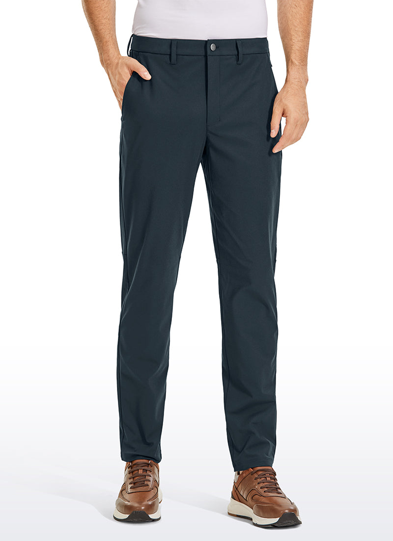 CRZ YOGA Mens Work Classic Fit All-Day Comfort Golf Pants Pockets 30'' True Navy