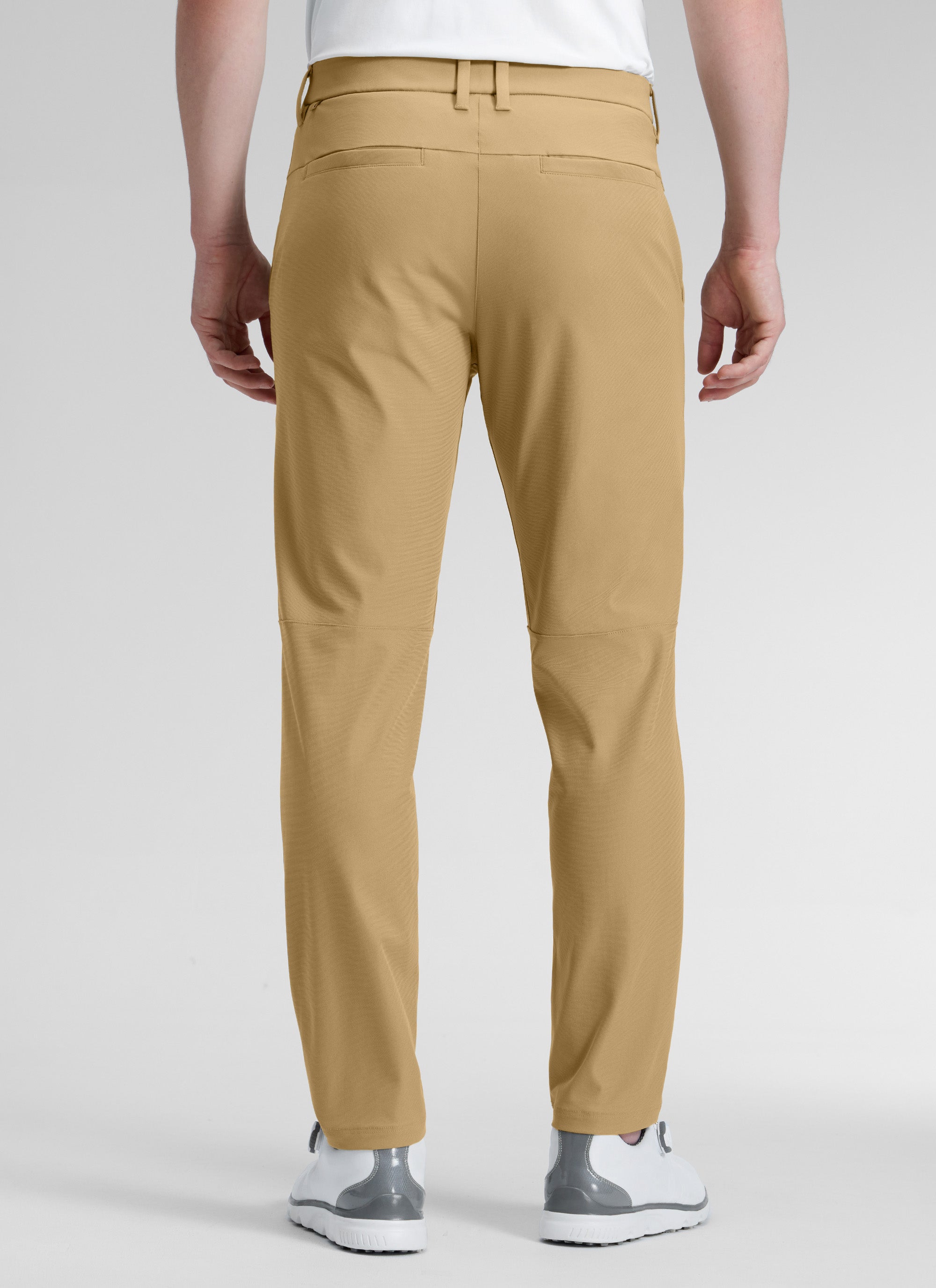 CRZ YOGA Mens Work Classic Fit All-Day Comfort Golf Pants Pockets 30'' Khaki Sand @model_info:Henry