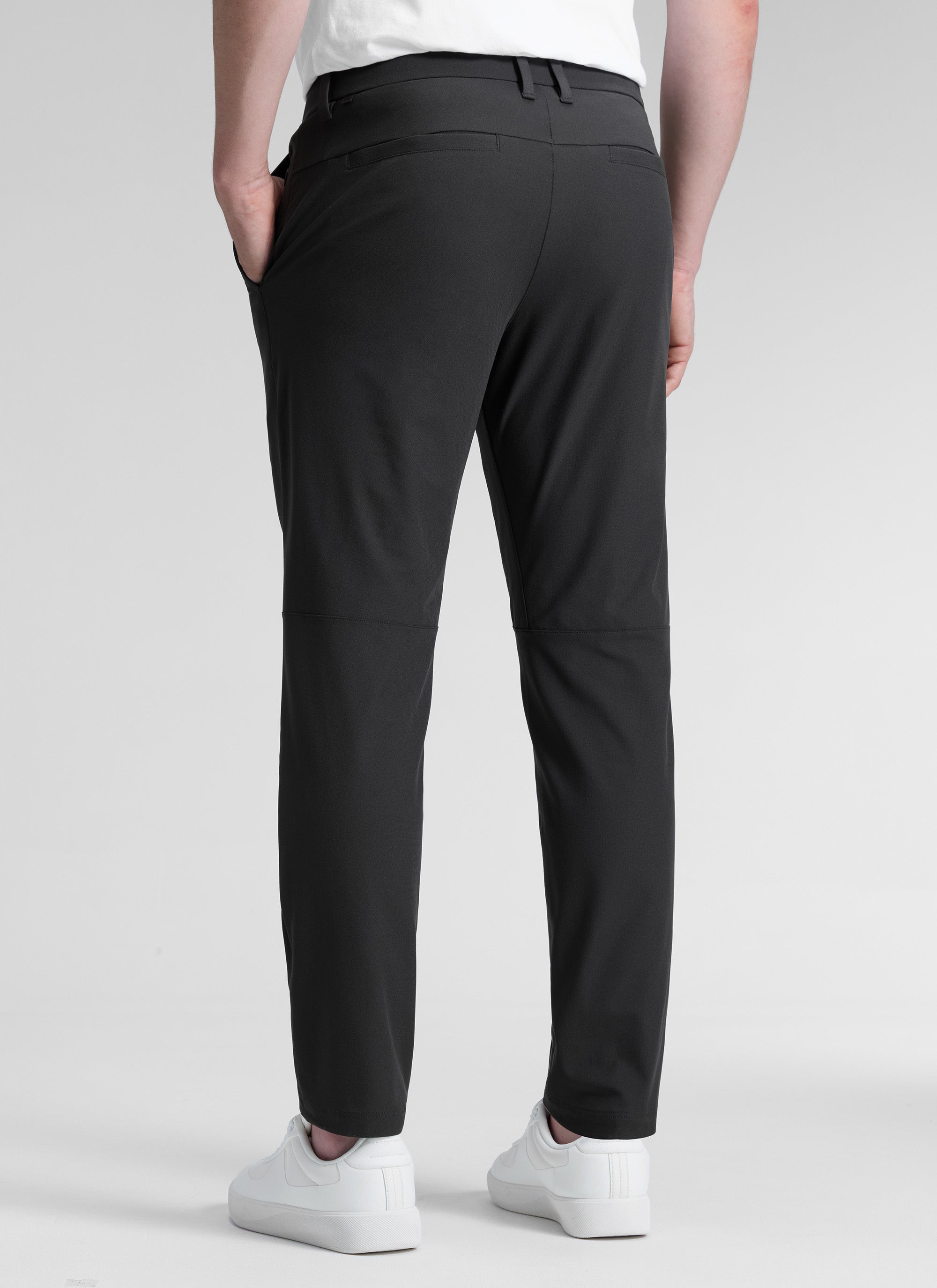 CRZ YOGA Mens Work Classic Fit All-Day Comfort Golf Pants Pockets 30'' Ink Gray