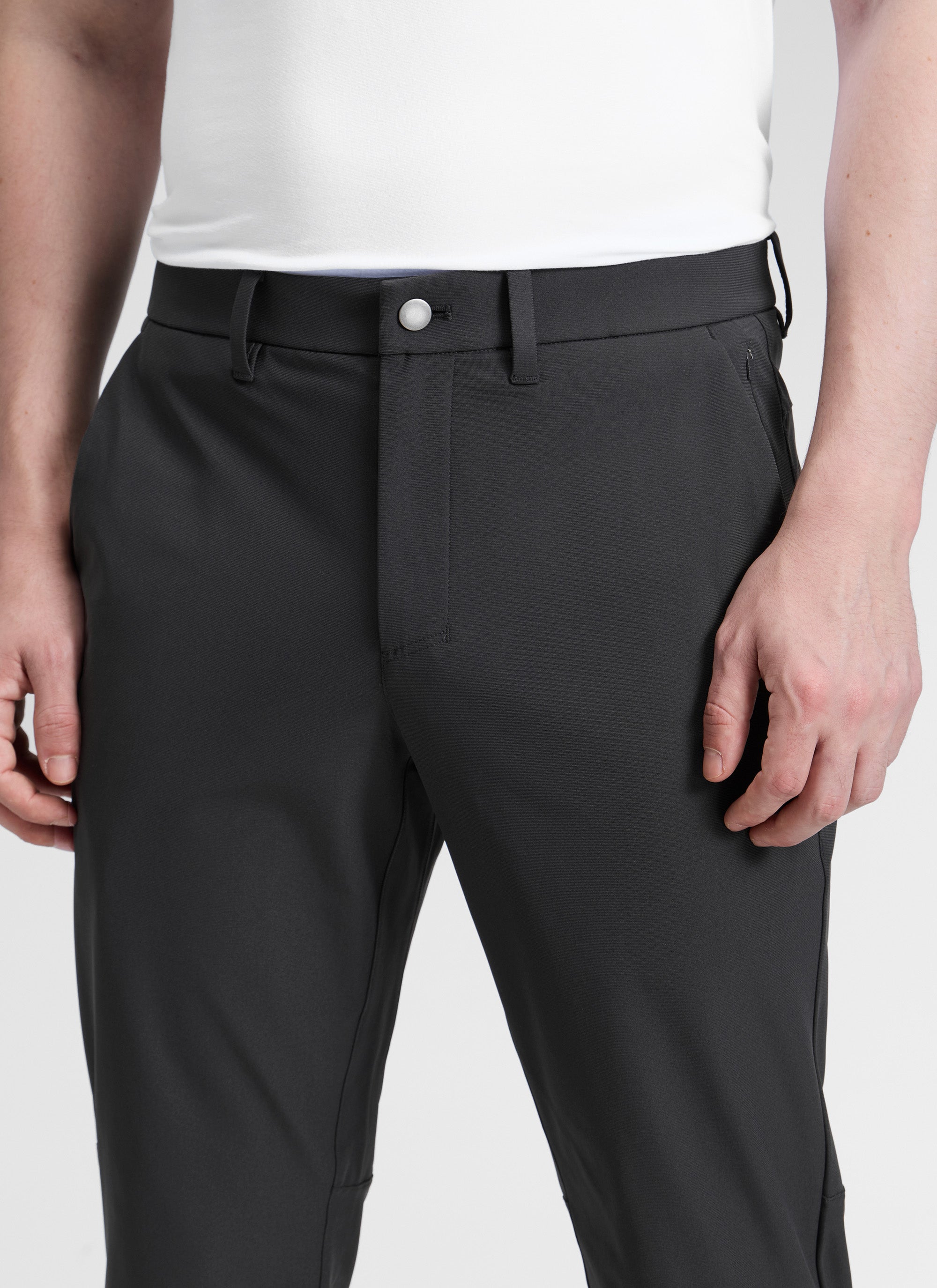 CRZ YOGA Mens Work Classic Fit All-Day Comfort Golf Pants Pockets 30'' Ink Gray