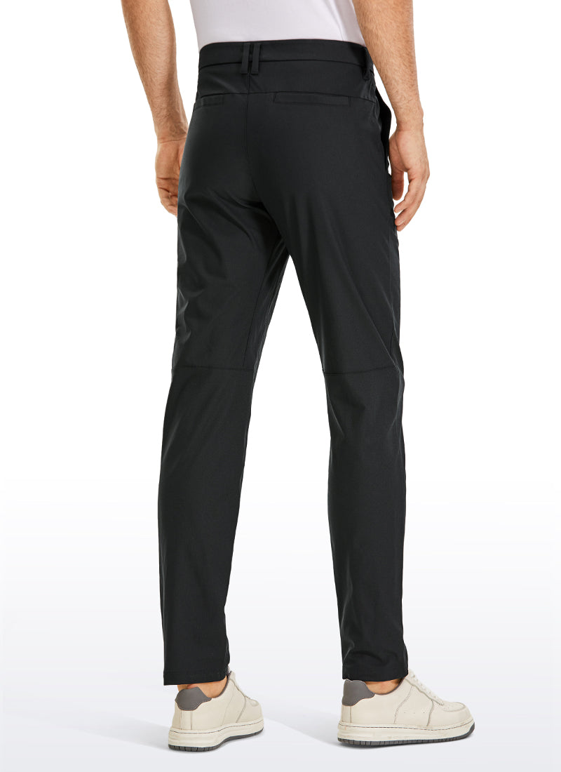 CRZ YOGA Mens Work Classic Fit All-Day Comfort Golf Pants Pockets 32'' Black