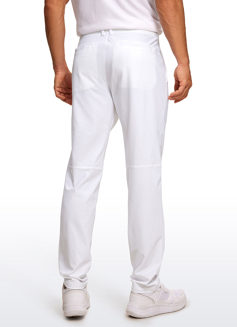 CRZ YOGA Mens Work Classic Fit All-Day Comfort Golf Pants Pockets 34'' White @model_info:ALE
