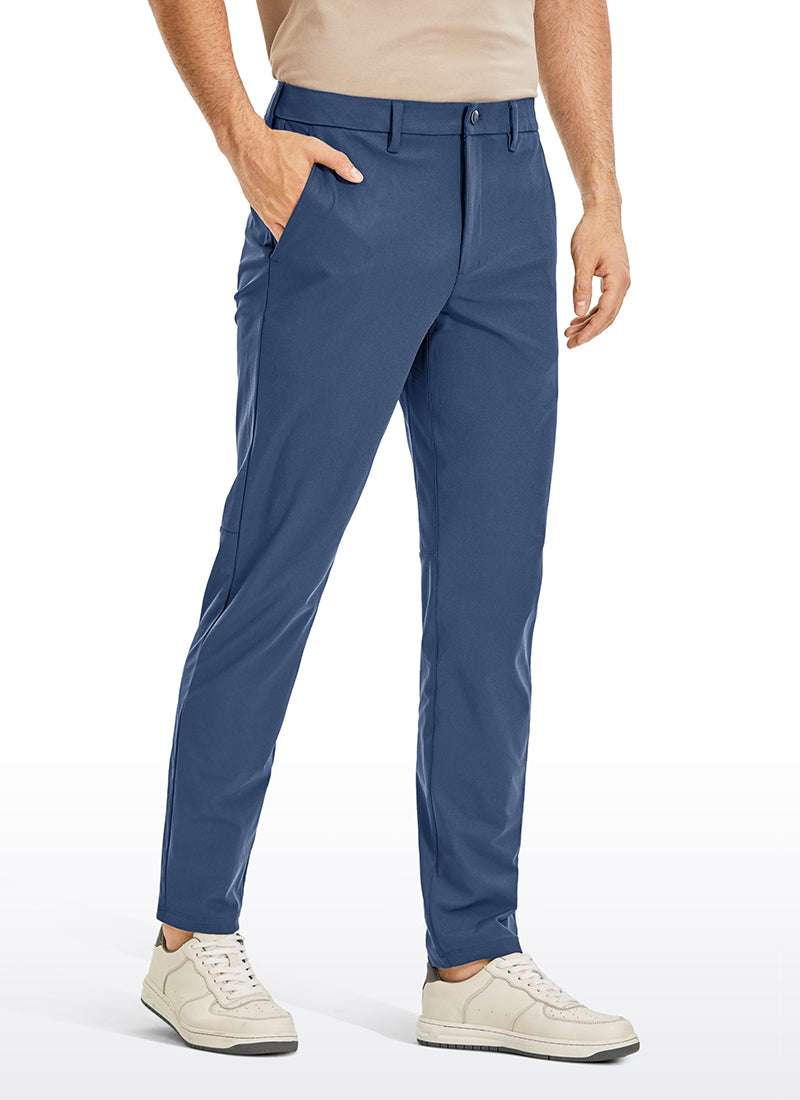 CRZ YOGA Mens Work Classic Fit All-Day Comfort Golf Pants Pockets 34'' Electric Blue