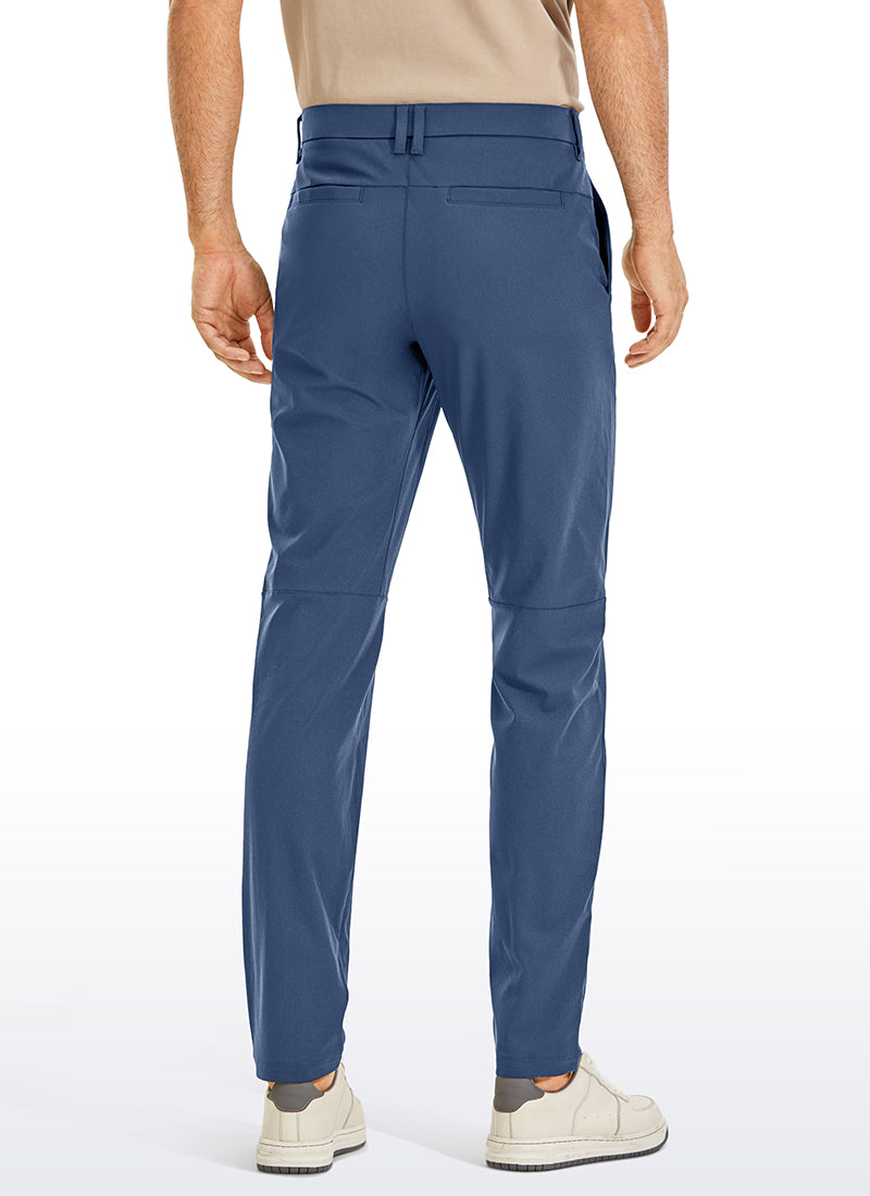 CRZ YOGA Mens Work Classic Fit All-Day Comfort Golf Pants Pockets 34'' Electric Blue