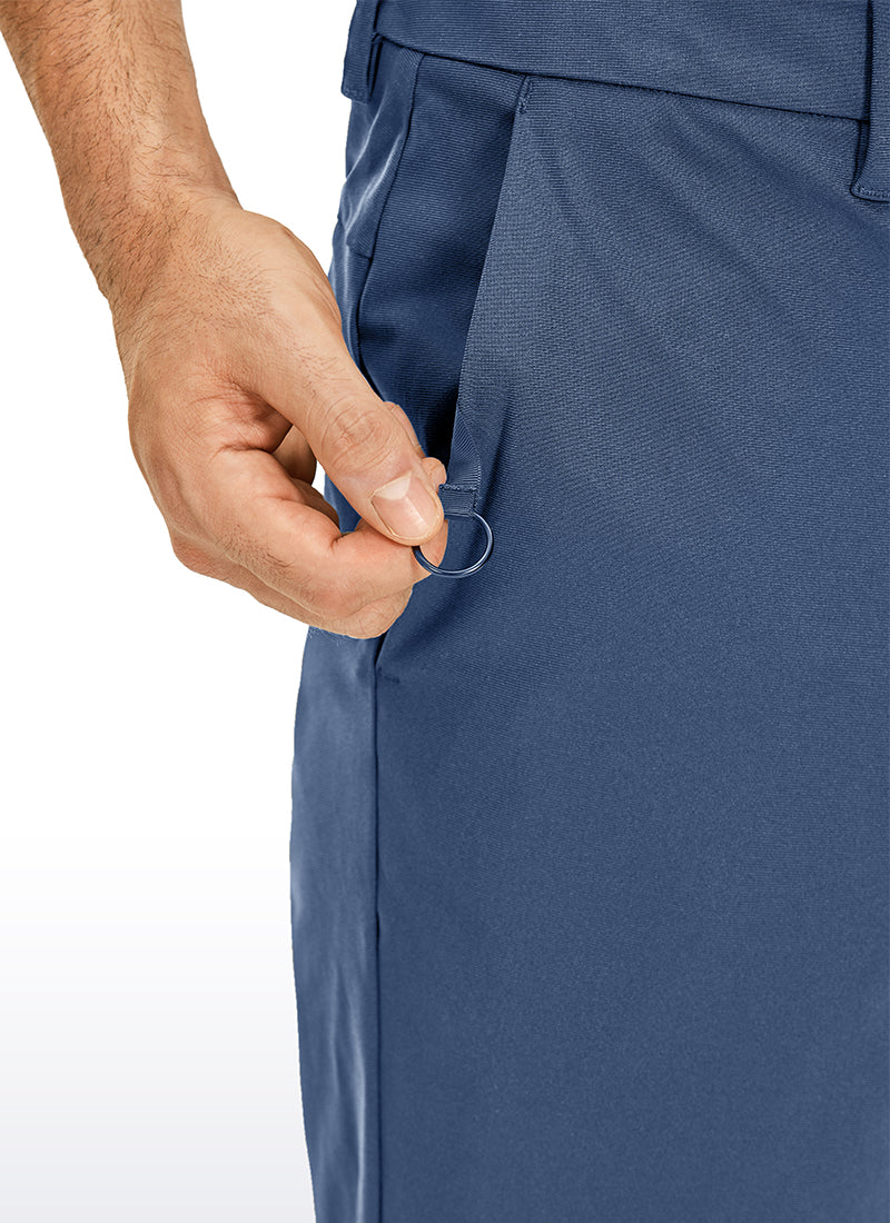 CRZ YOGA Mens Work Classic Fit All-Day Comfort Golf Pants Pockets 32'' Electric Blue