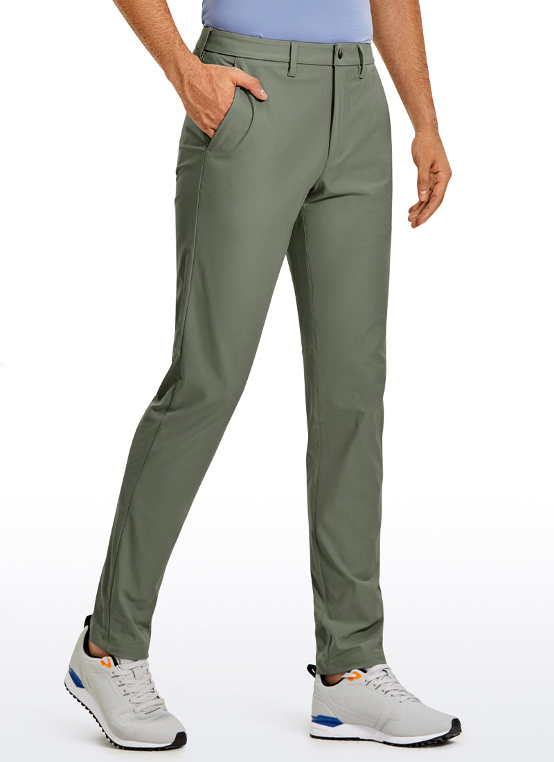 CRZ YOGA Men's All Day Comfy Quick Dry Regular Fit Casual Golf Pant Light Army Green