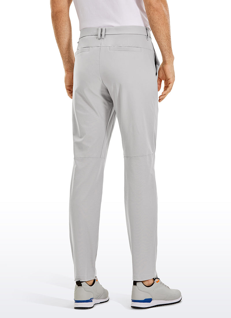 CRZ YOGA Mens Work Classic Fit All-Day Comfort Golf Pants Pockets 34'' Platinum Grey