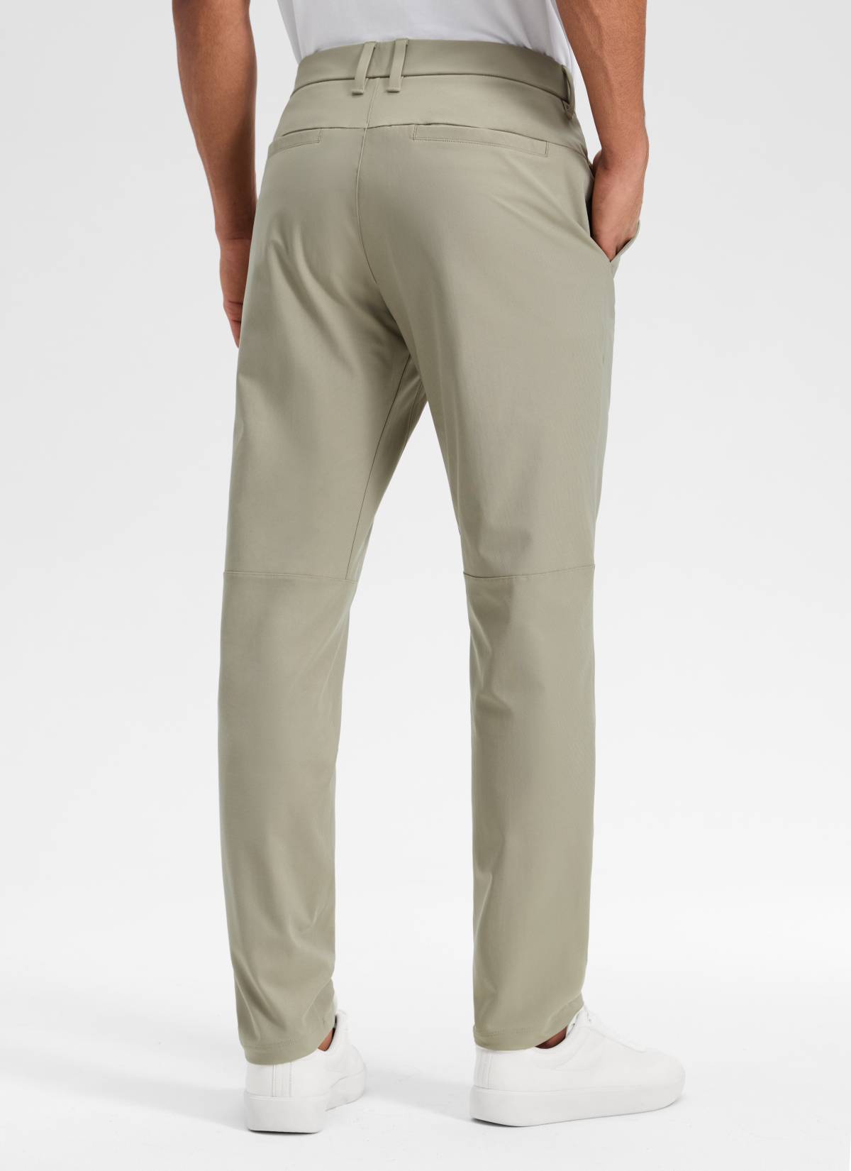 CRZ YOGA Mens Work Classic Fit All-Day Comfort Golf Pants Pockets 32'' Khali Barley @model_info:Rafeal