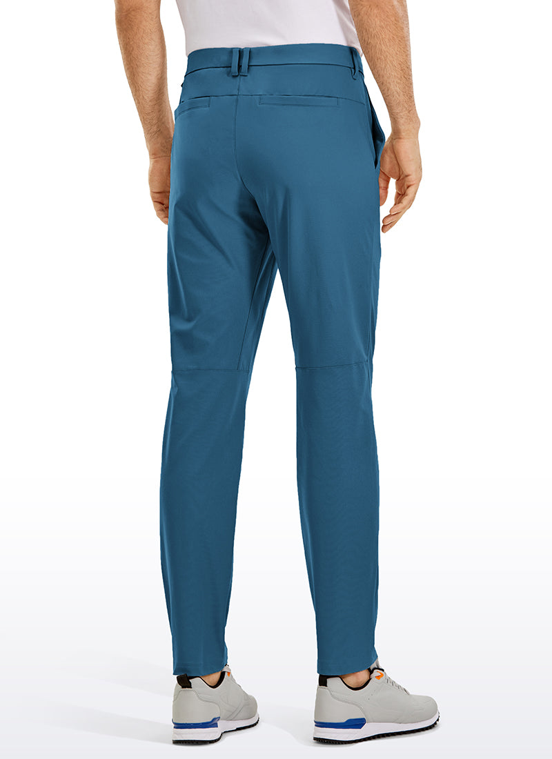 CRZ YOGA Mens Work Classic Fit All-Day Comfort Golf Pants Pockets 32'' Iron Blue @model_info:milo