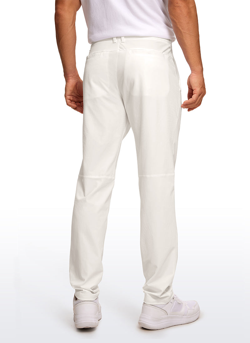 CRZ YOGA Mens Work Classic Fit All-Day Comfort Golf Pants Pockets 32'' Milky White @model_info:M