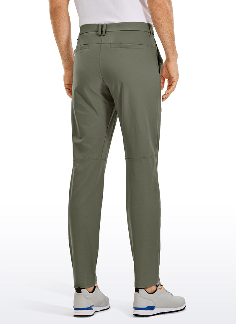 CRZ YOGA Mens Work Classic Fit All-Day Comfort Golf Pants Pockets 32'' Light Army Green