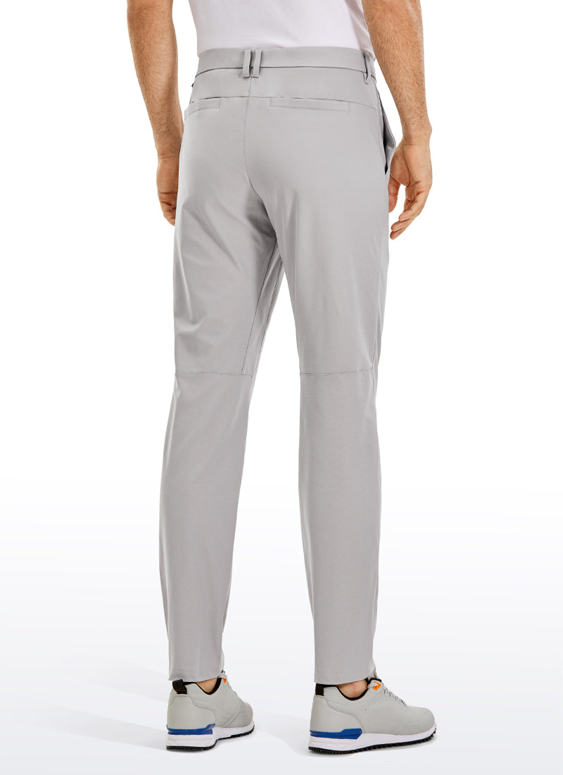 CRZ YOGA Mens Work Classic Fit All-Day Comfort Golf Pants Pockets 32'' Gull Gray