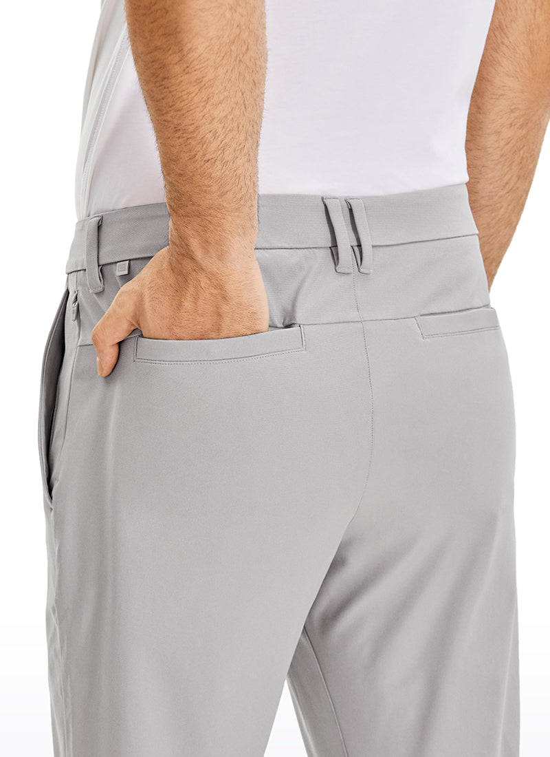 CRZ YOGA Mens Work Classic Fit All-Day Comfort Golf Pants Pockets 32'' Gull Gray