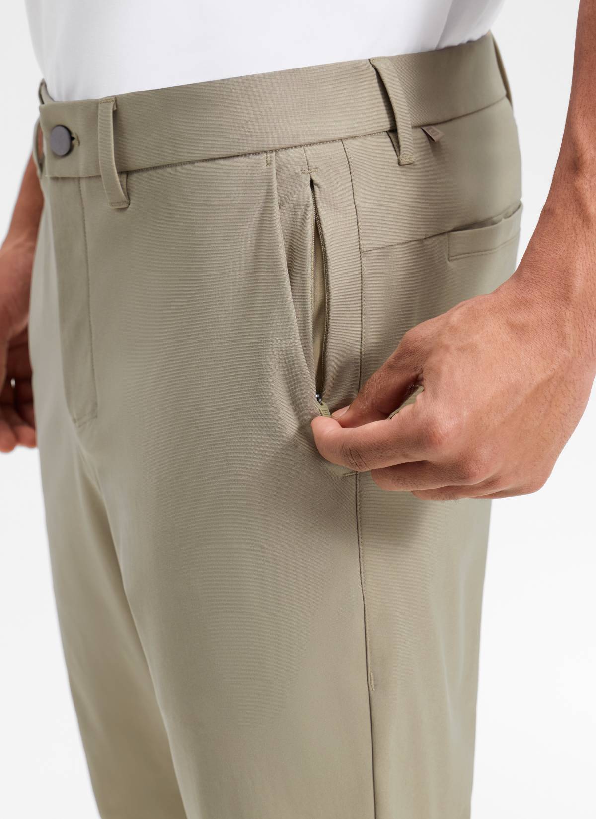 CRZ YOGA Mens Work Classic Fit All-Day Comfort Golf Pants Pockets 32'' Oak @model_info:Rafeal