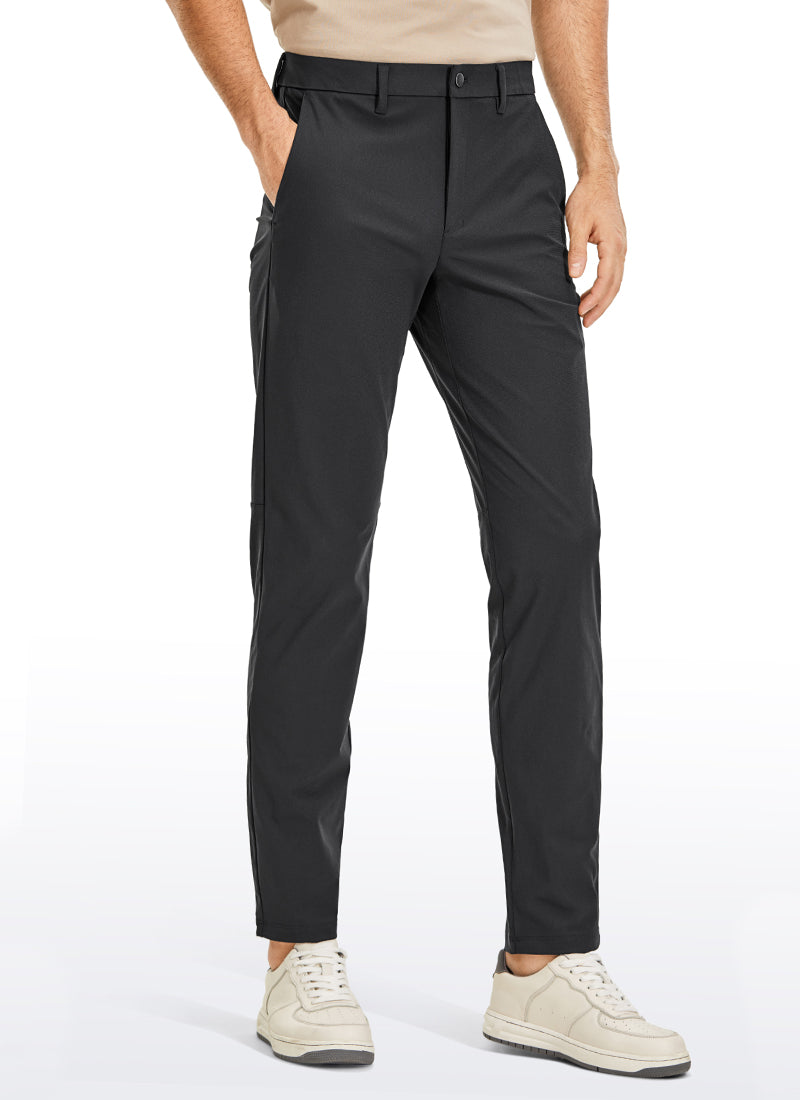 CRZ YOGA Men's All Day Comfy Quick Dry Regular Fit Casual Golf Pant Ink Gray