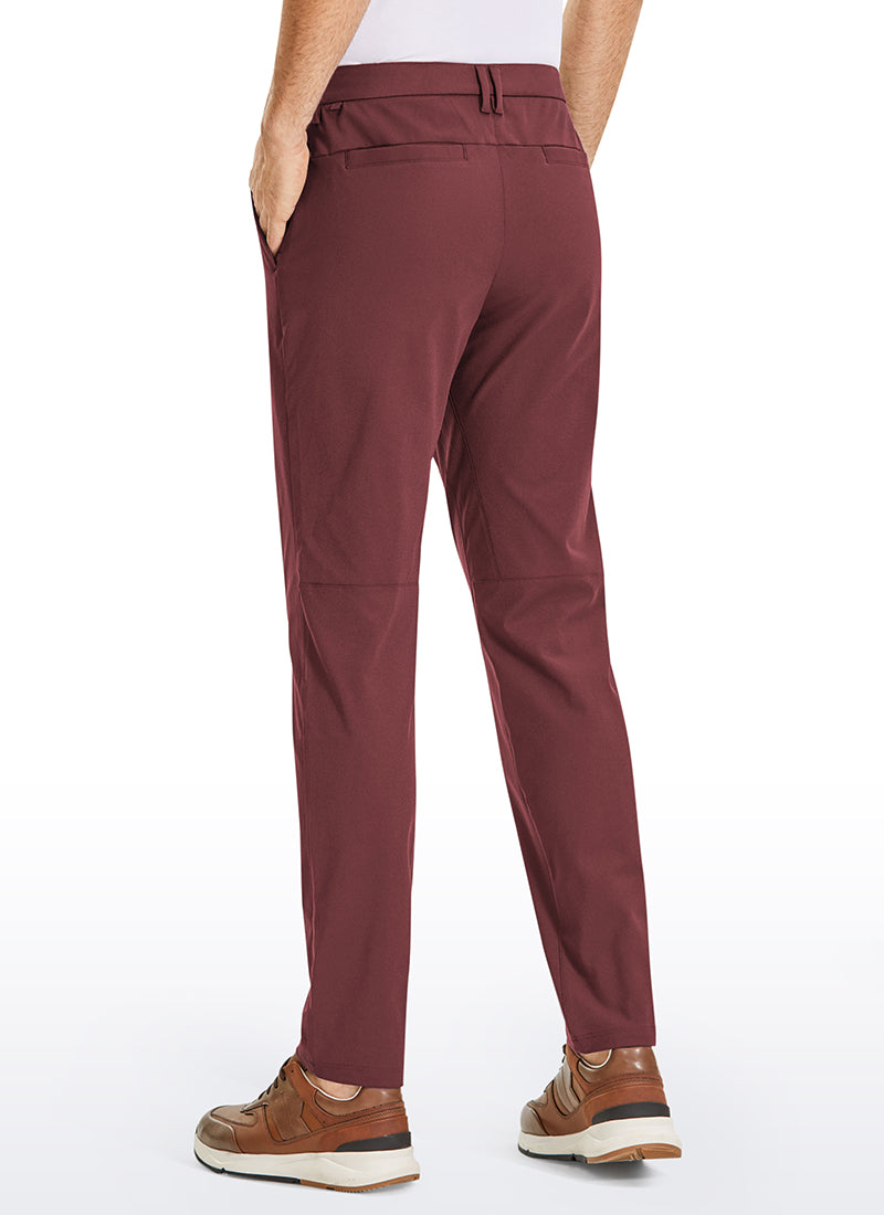 CRZ YOGA Mens Work Classic Fit All-Day Comfort Golf Pants Pockets 32'' Saddle Brown @model_info:M
