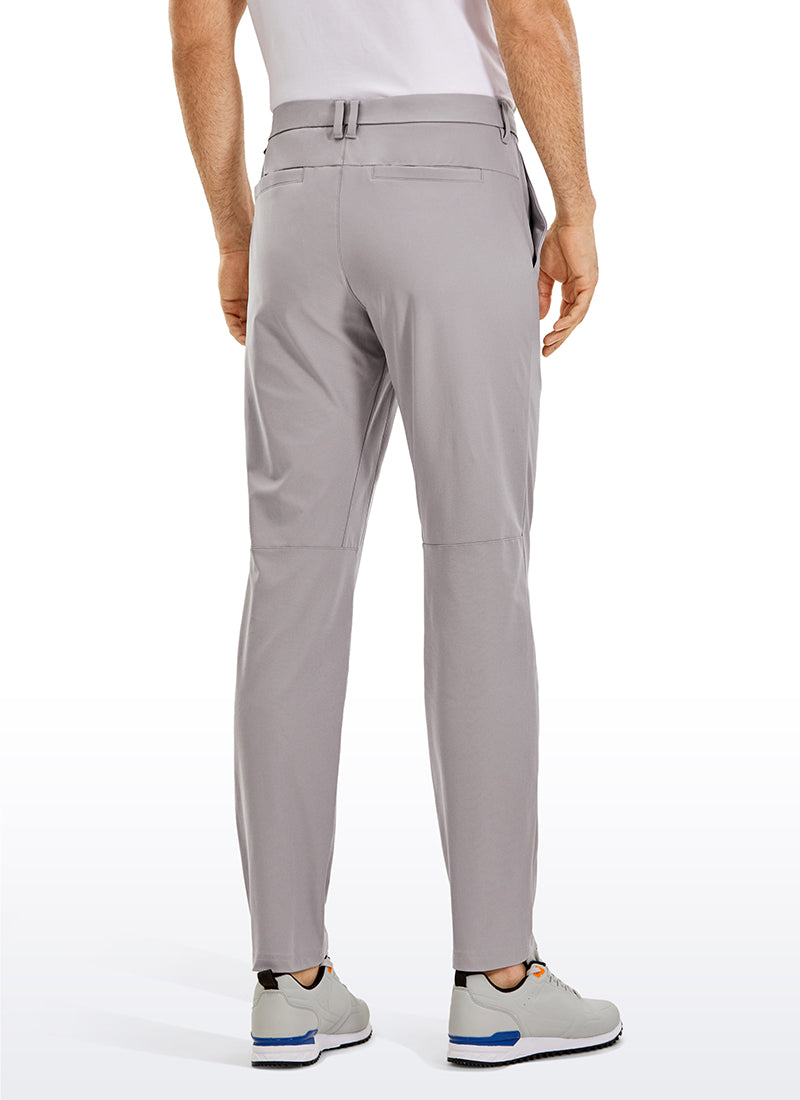 CRZ YOGA Mens Work Classic Fit All-Day Comfort Golf Pants Pockets 32'' Dark Chrome