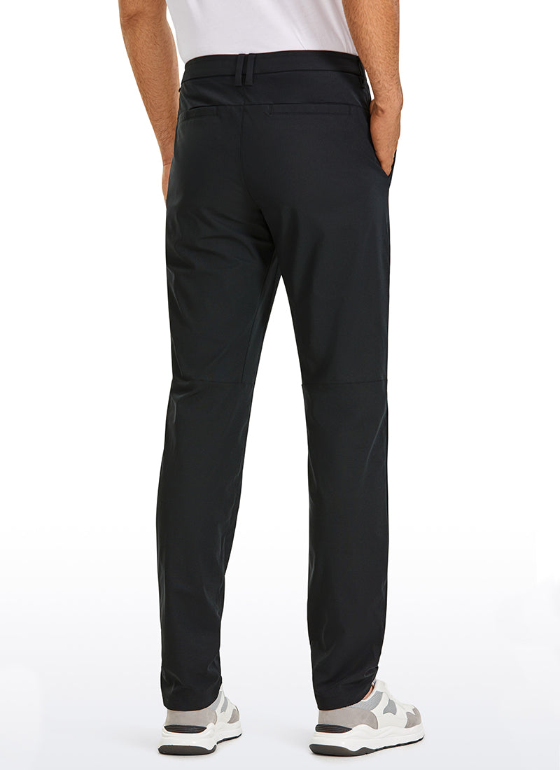 CRZ YOGA Mens Work Classic Fit All-Day Comfort Golf Pants Pockets 34'' Black