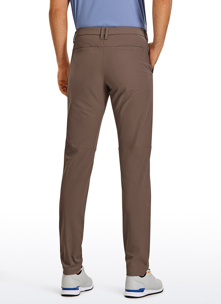 CRZ YOGA Mens Work Classic Fit All-Day Comfort Golf Pants Pockets 34'' Khaki Sand