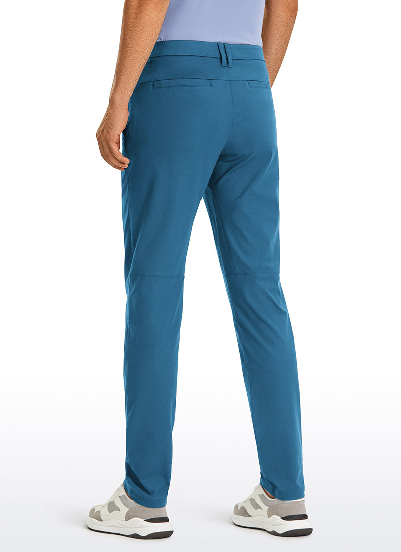 CRZ YOGA Mens Work Classic Fit All-Day Comfort Golf Pants Pockets 34'' Iron Blue