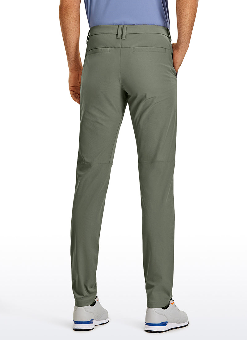 CRZ YOGA Mens Work Classic Fit All-Day Comfort Golf Pants Pockets 34'' Light Army Green