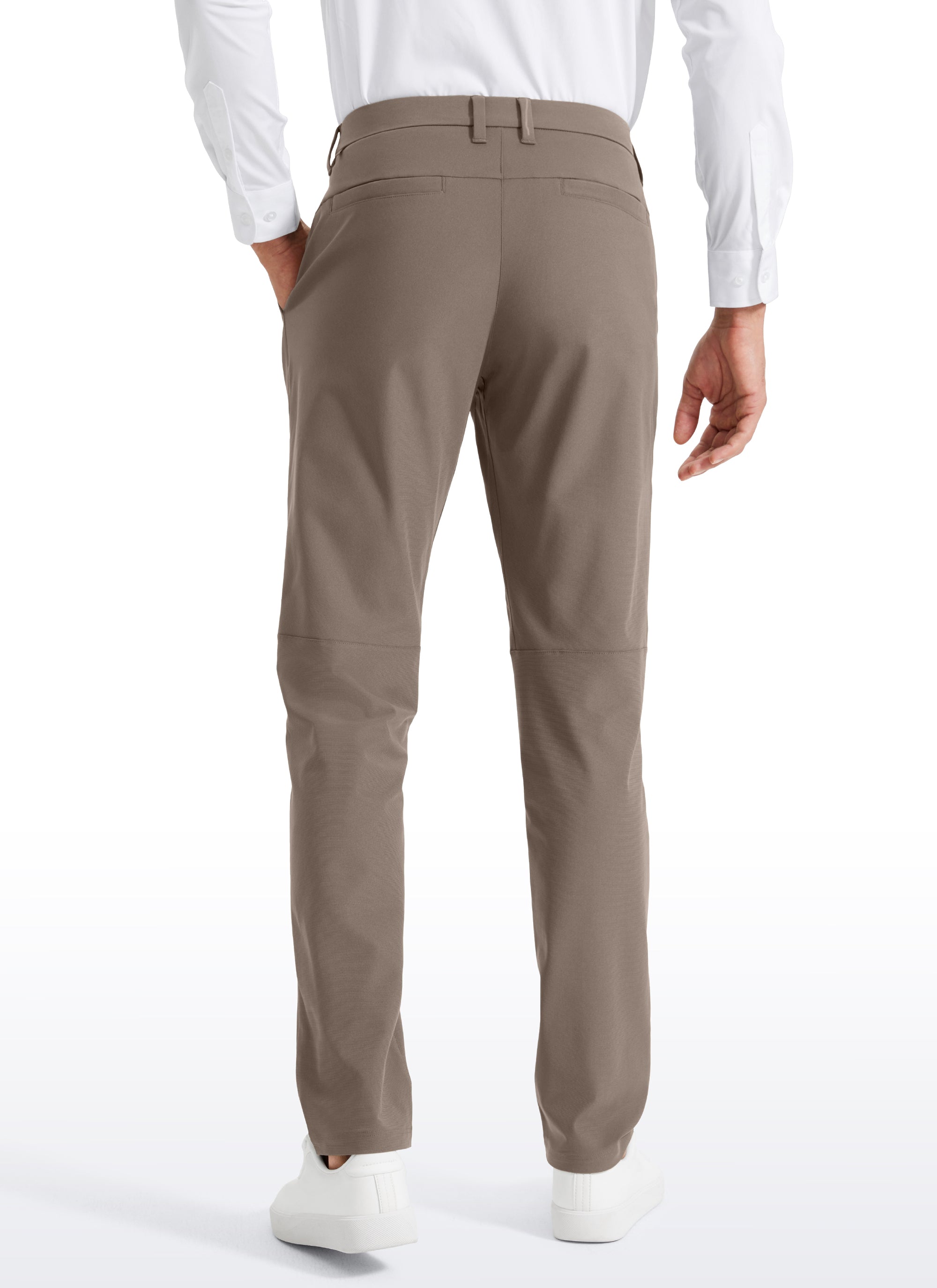 CRZ YOGA Mens Work Classic Fit All-Day Comfort Golf Pants Pockets 30'' Nomad Grey @model_info:MK