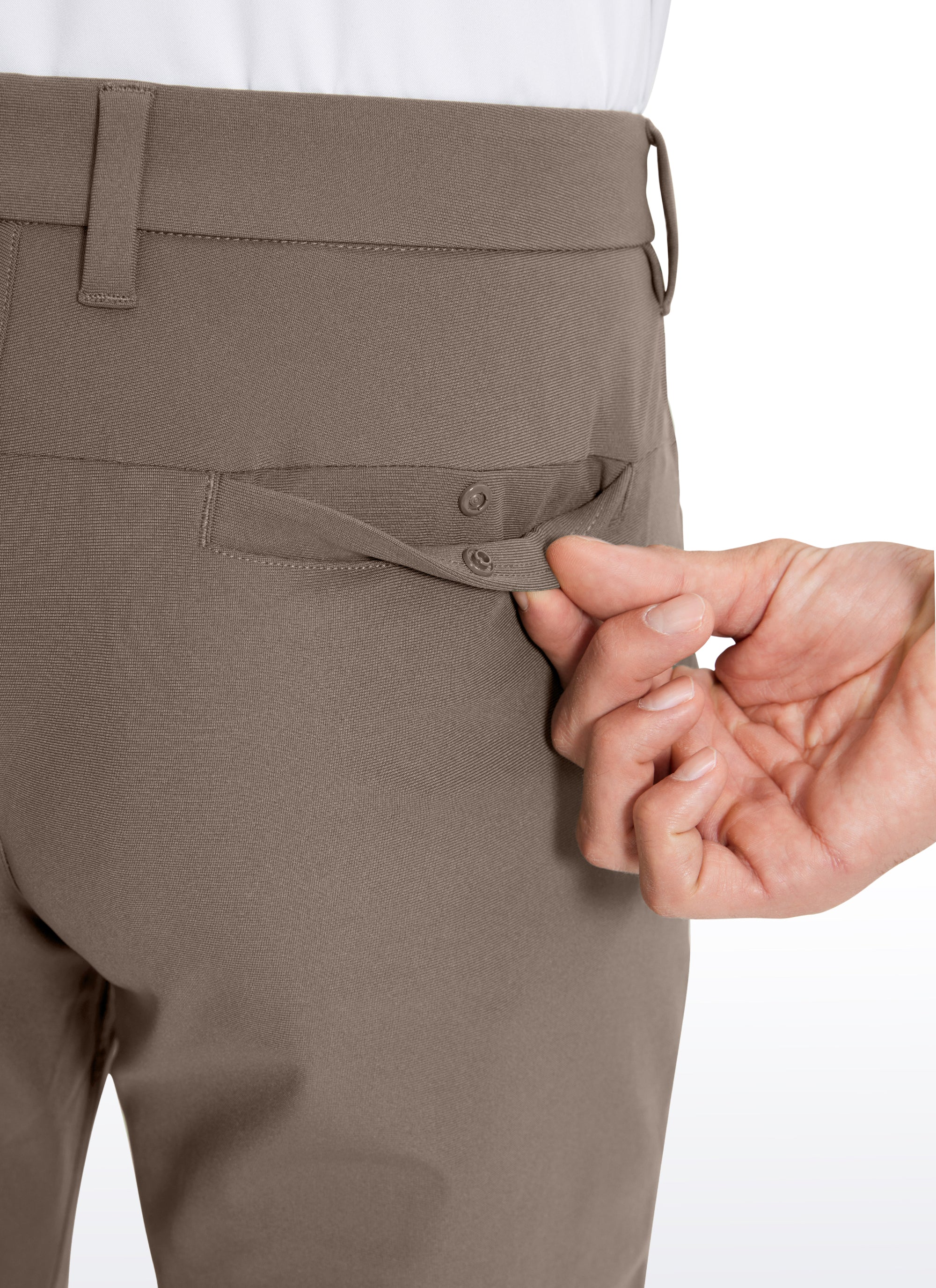 CRZ YOGA Mens Work Classic Fit All-Day Comfort Golf Pants Pockets 30'' Nomad Grey @model_info:MK
