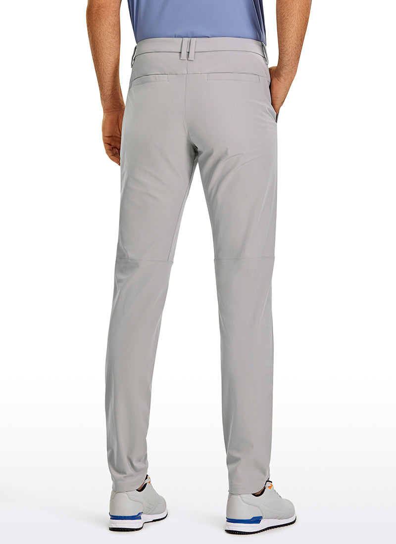 CRZ YOGA Mens Work Classic Fit All-Day Comfort Golf Pants Pockets 34'' Gull Gray
