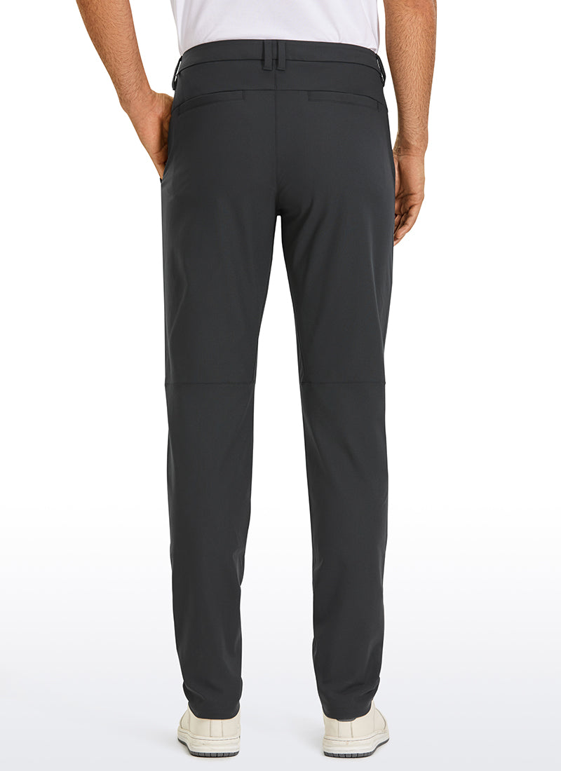 CRZ YOGA Mens Work Classic Fit All-Day Comfort Golf Pants Pockets 34'' Ink Gray