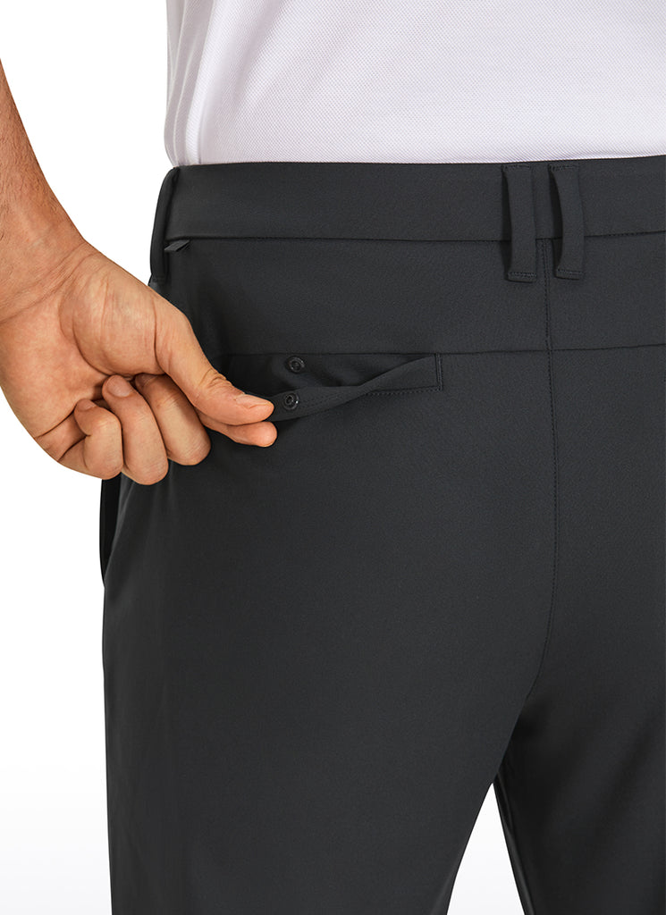 CRZ YOGA Man's All-Day Comfy Quick Dry Pocket Golf Pant 36” Black