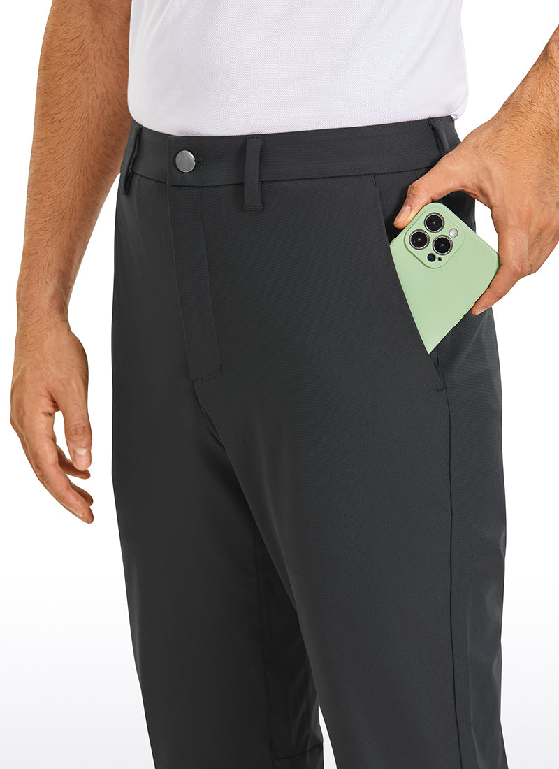 CRZ YOGA Mens Work Classic Fit All-Day Comfort Golf Pants Pockets 34'' Ink Gray